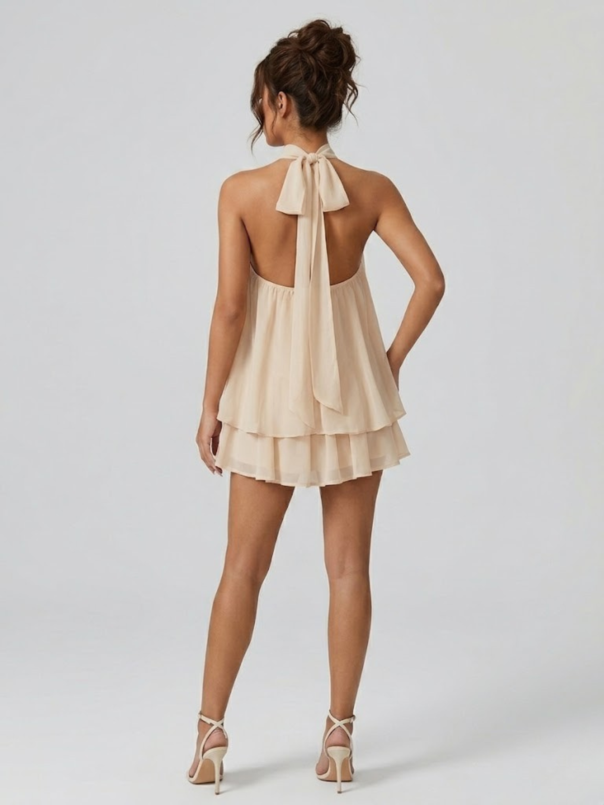 Gwendolyn | Mini High Neck Halter Dress