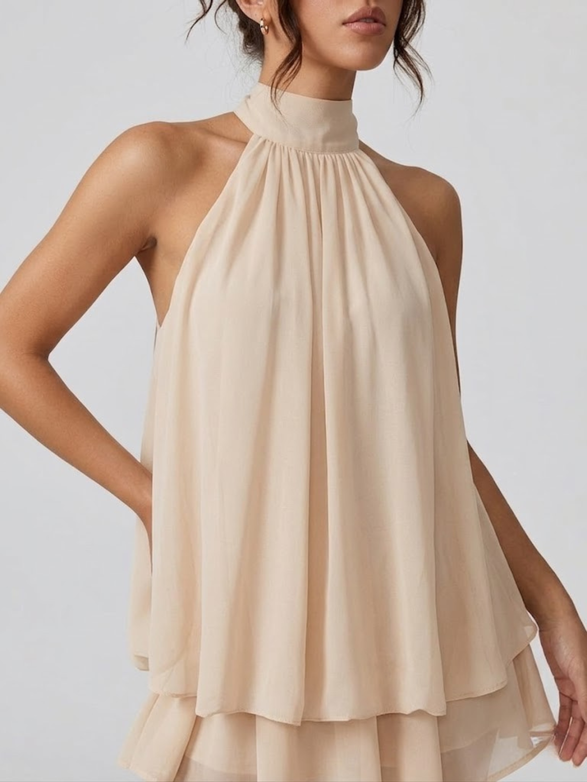 Gwendolyn | Mini High Neck Halter Dress