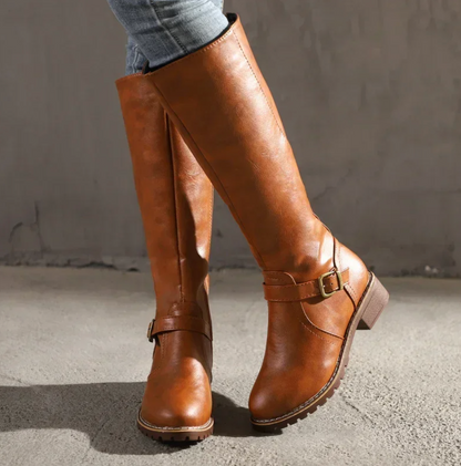 Women's Knee-High Buckle Boots | Riding