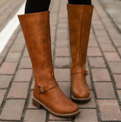 Women's Knee-High Buckle Boots | Riding