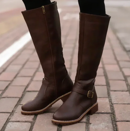 Women's Knee-High Buckle Boots | Riding