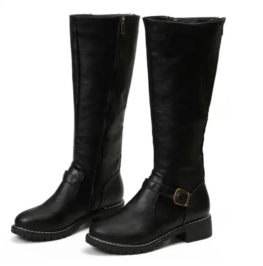 Women's Knee-High Buckle Boots | Riding