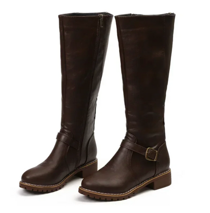 Women's Knee-High Buckle Boots | Riding