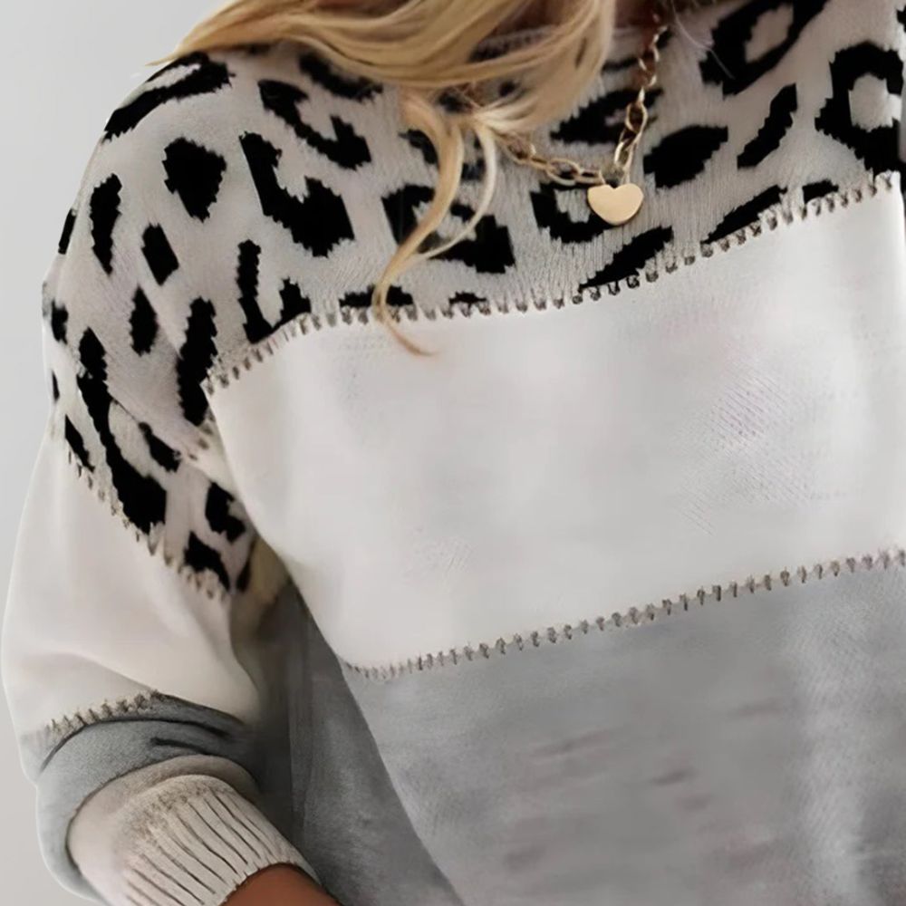 Women's Leopard Jumper | Crew Neck