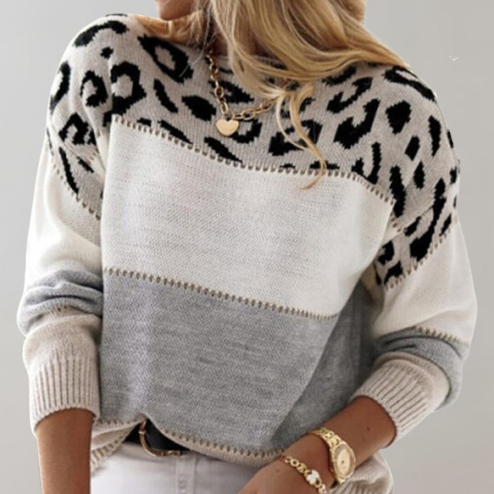 Women's Leopard Jumper | Crew Neck