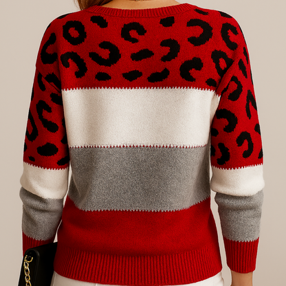 Women's Leopard Jumper | Crew Neck