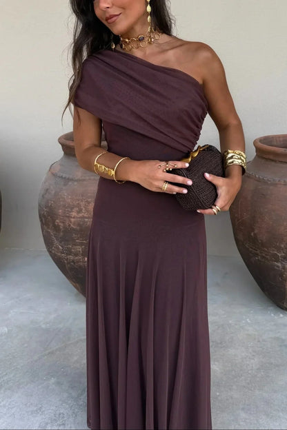 Blythe | Maxi One-Shoulder Ruched Dress