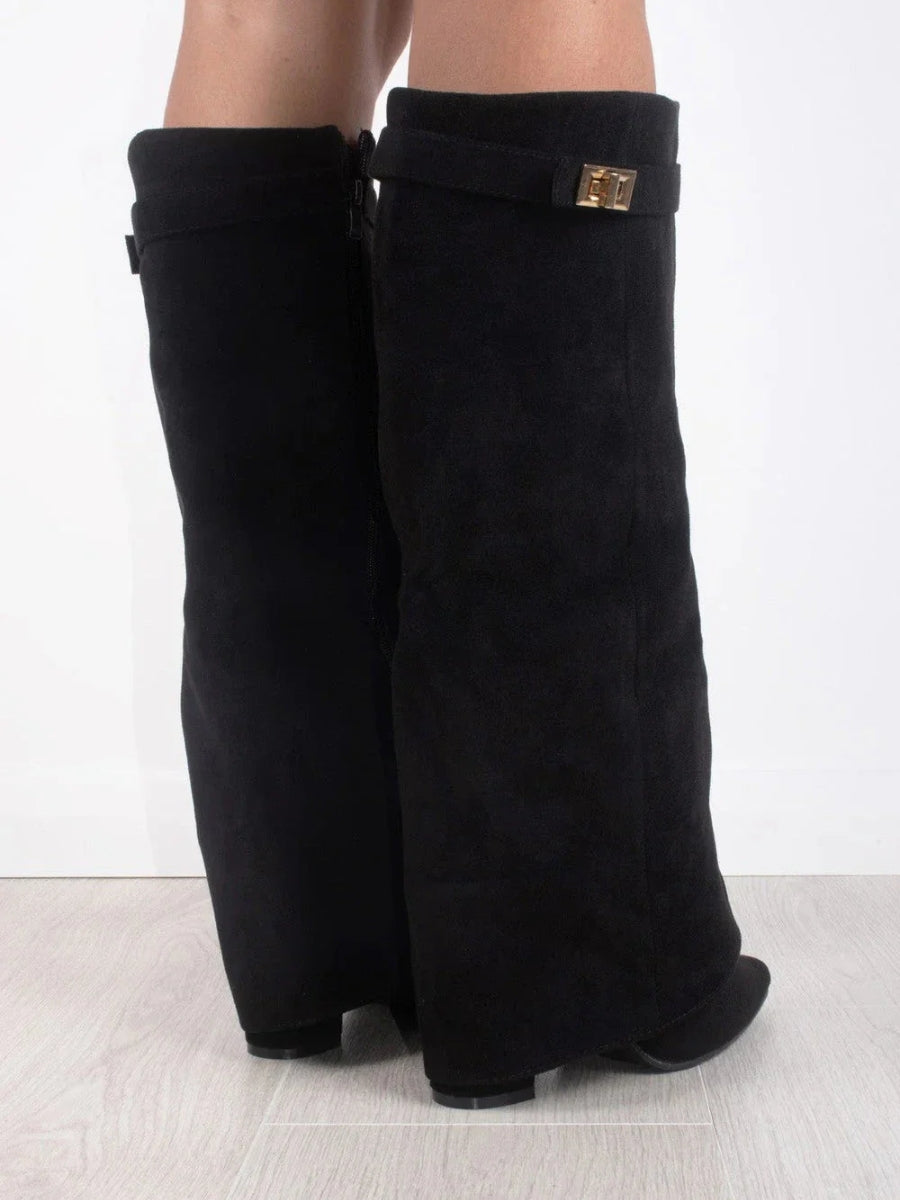 Nora | Pointed Fold-Over Boots