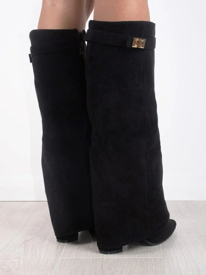 Nora | Pointed Fold-Over Boots