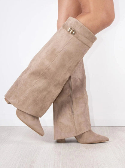 Nora | Pointed Fold-Over Boots