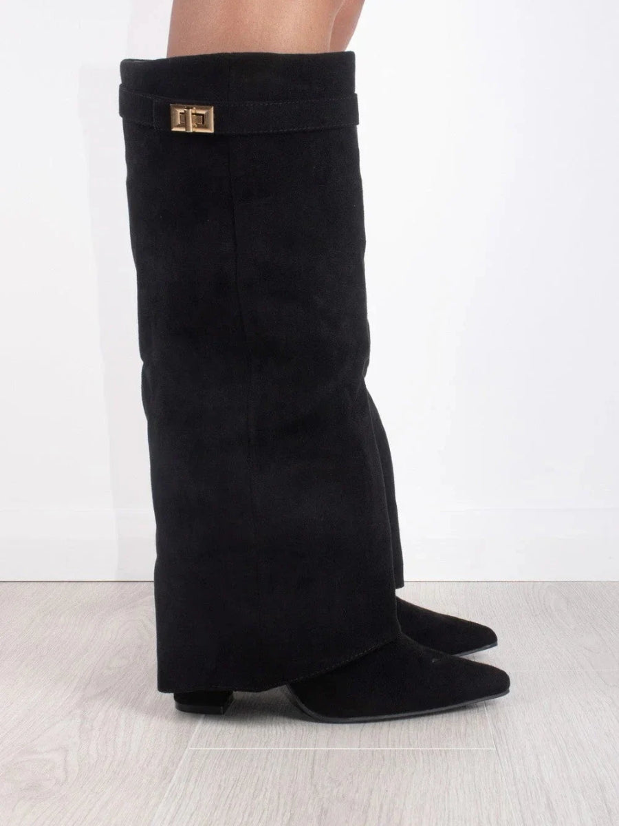 Nora | Pointed Fold-Over Boots