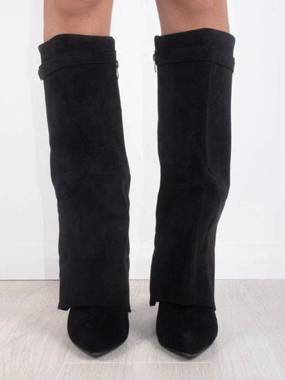 Nora | Pointed Fold-Over Boots