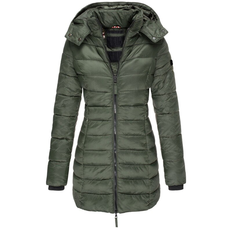 Women's Quilted Hooded Jacket | Longline
