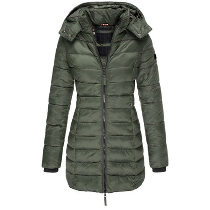 Women's Quilted Hooded Jacket | Longline
