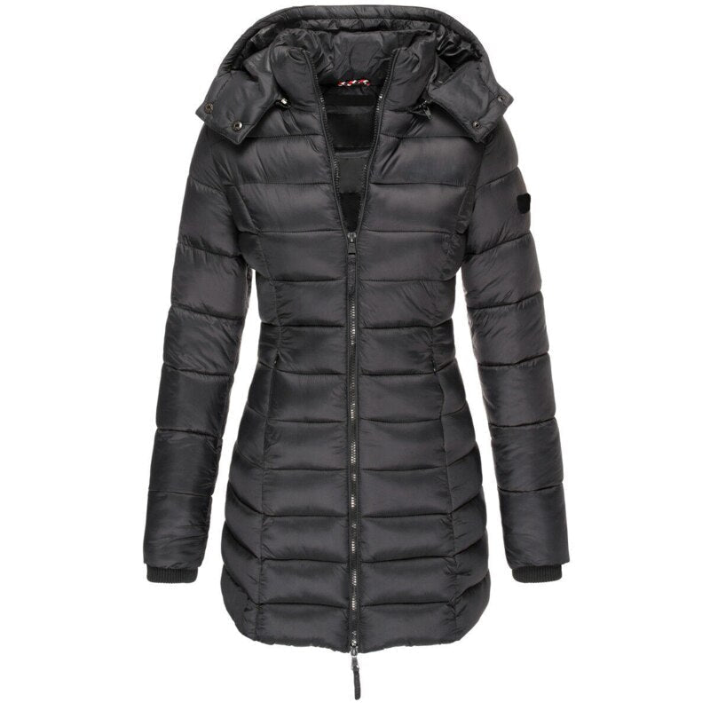 Women's Quilted Hooded Jacket | Longline