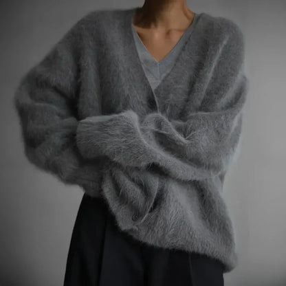 Etta | V-Neck Relaxed Button Up Cardigan