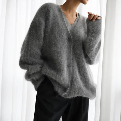 Etta | V-Neck Relaxed Button Up Cardigan