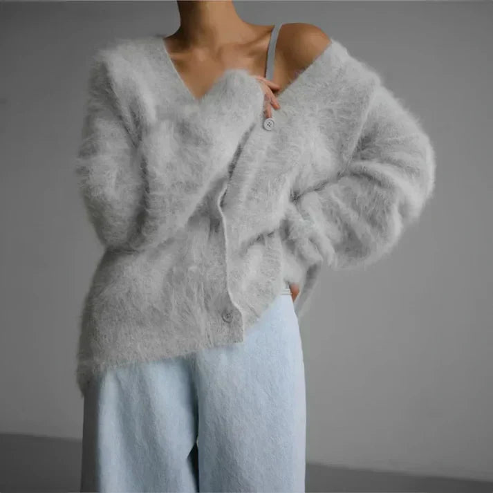 Etta | V-Neck Relaxed Button Up Cardigan