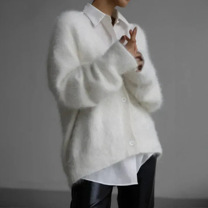 Etta | V-Neck Relaxed Button Up Cardigan