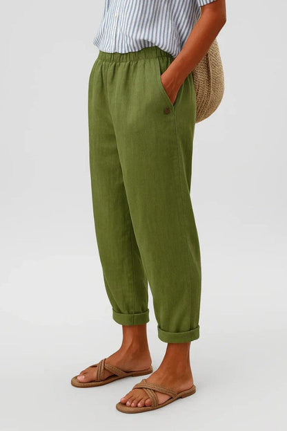 Women's Relaxed Tapered Trousers | Elasticated Waist