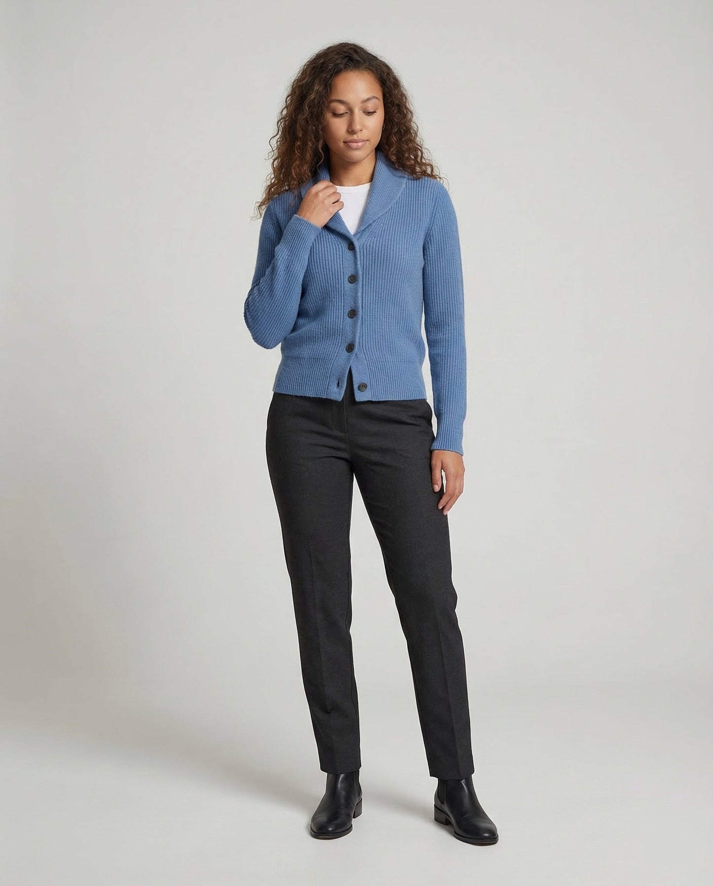 Women's Button-Front Cardigan | Shawl Collar