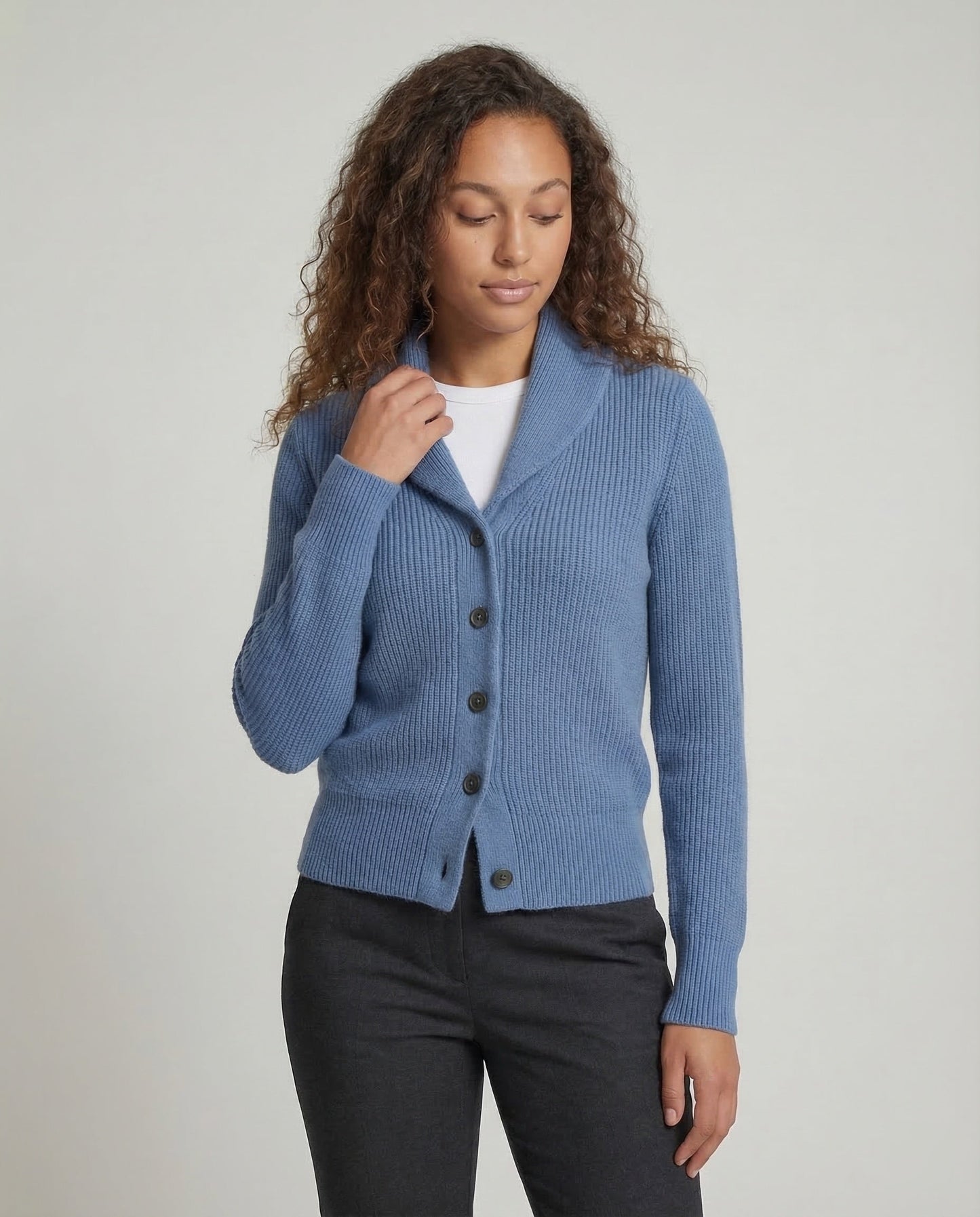 Women's Button-Front Cardigan | Shawl Collar
