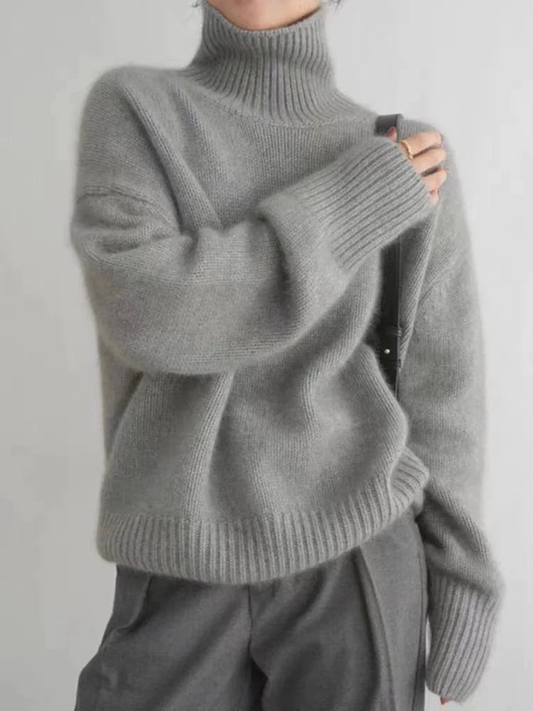 Women's Roll Neck Jumper | Relaxed Fit