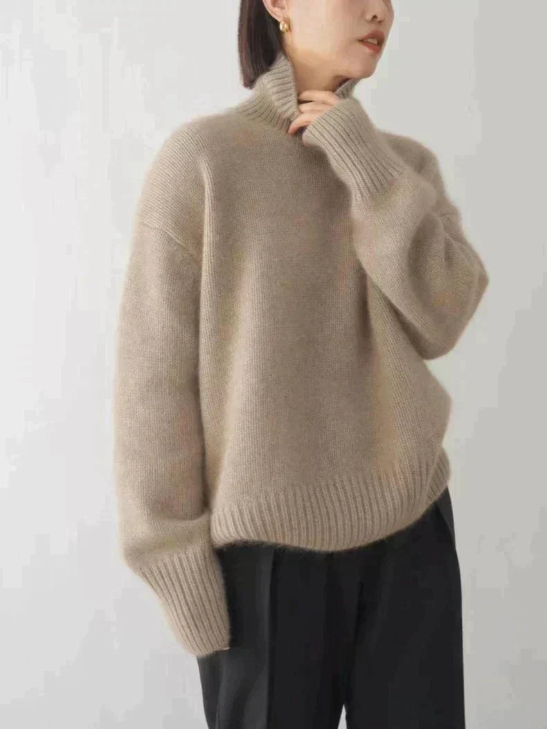 Women's Roll Neck Jumper | Relaxed Fit