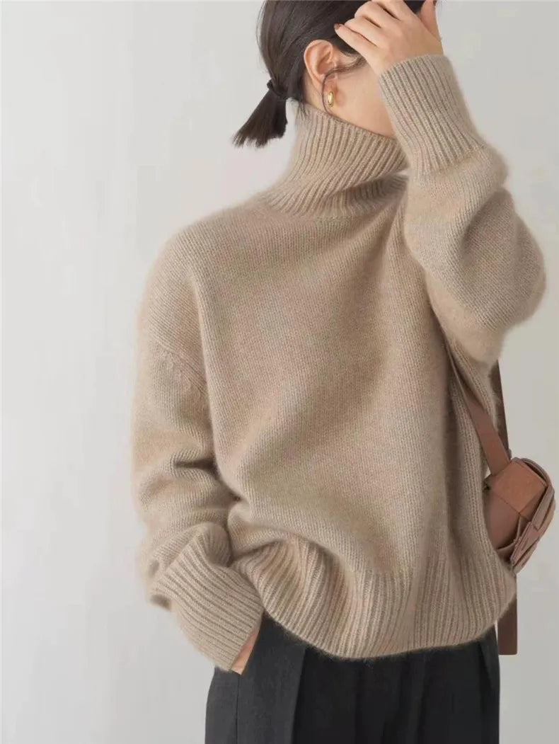Women's Roll Neck Jumper | Relaxed Fit