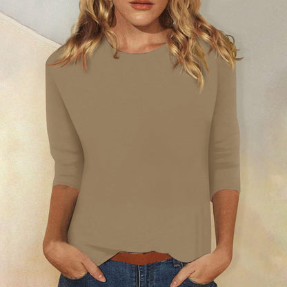 Ada | Three-Quarter Sleeve Round Neck T-Shirt