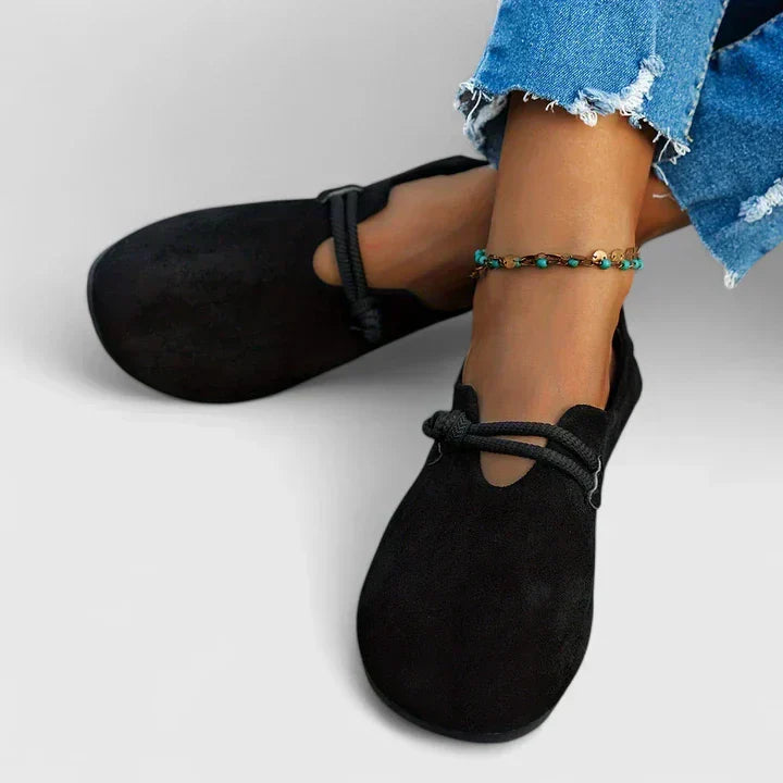 Women's Round-Toe Rope-Strap Flats | Slip-On