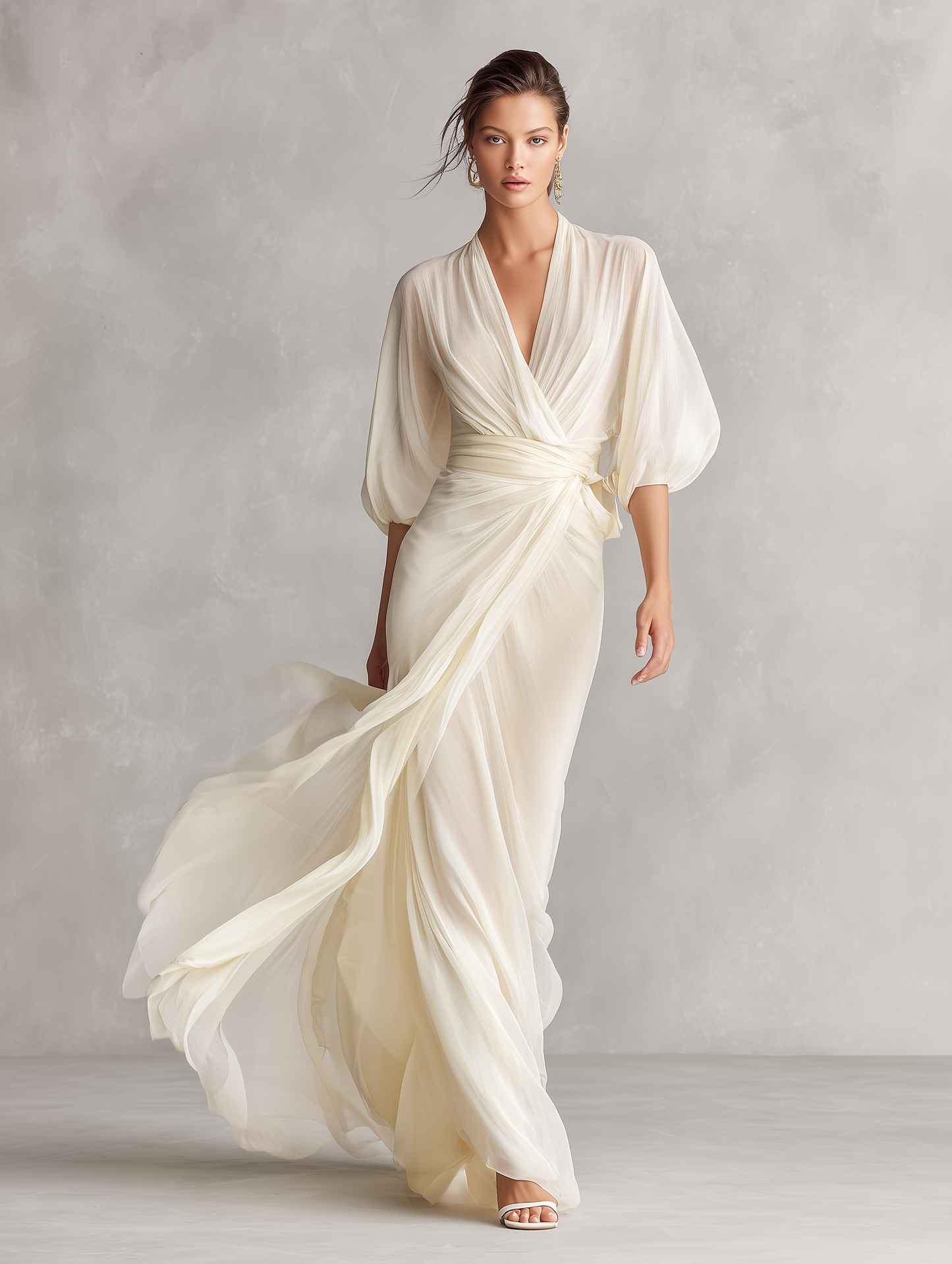 Women's Sheer Wrap Dress | Maxi