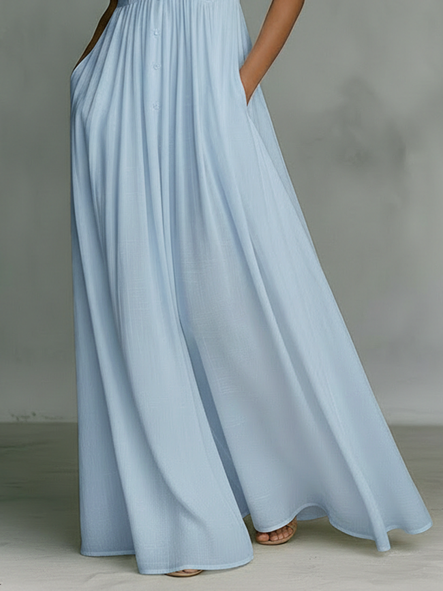 Women's Sleeveless Pleated Dress | Maxi