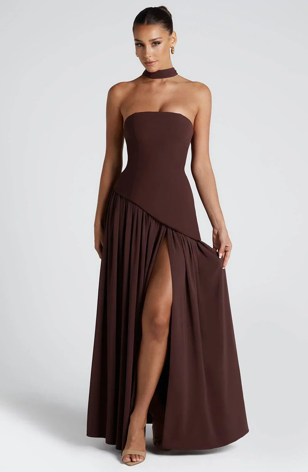 Celia | Maxi Strapless Corset Dress