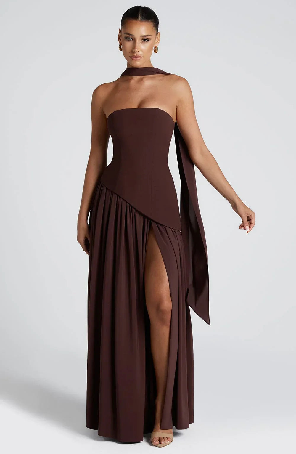 Celia | Maxi Strapless Corset Dress