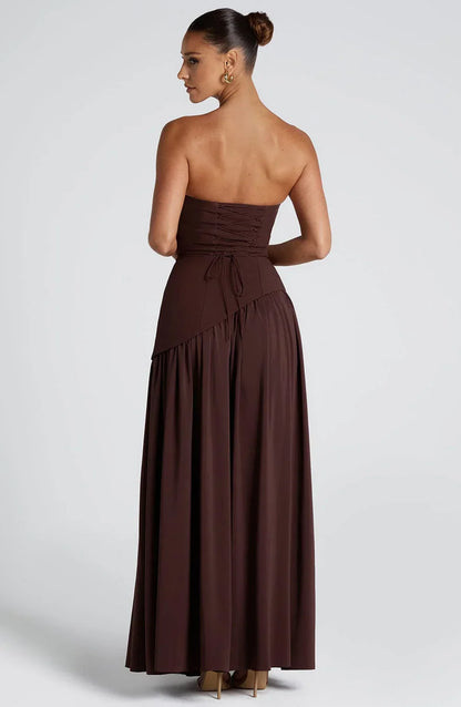 Celia | Maxi Strapless Corset Dress