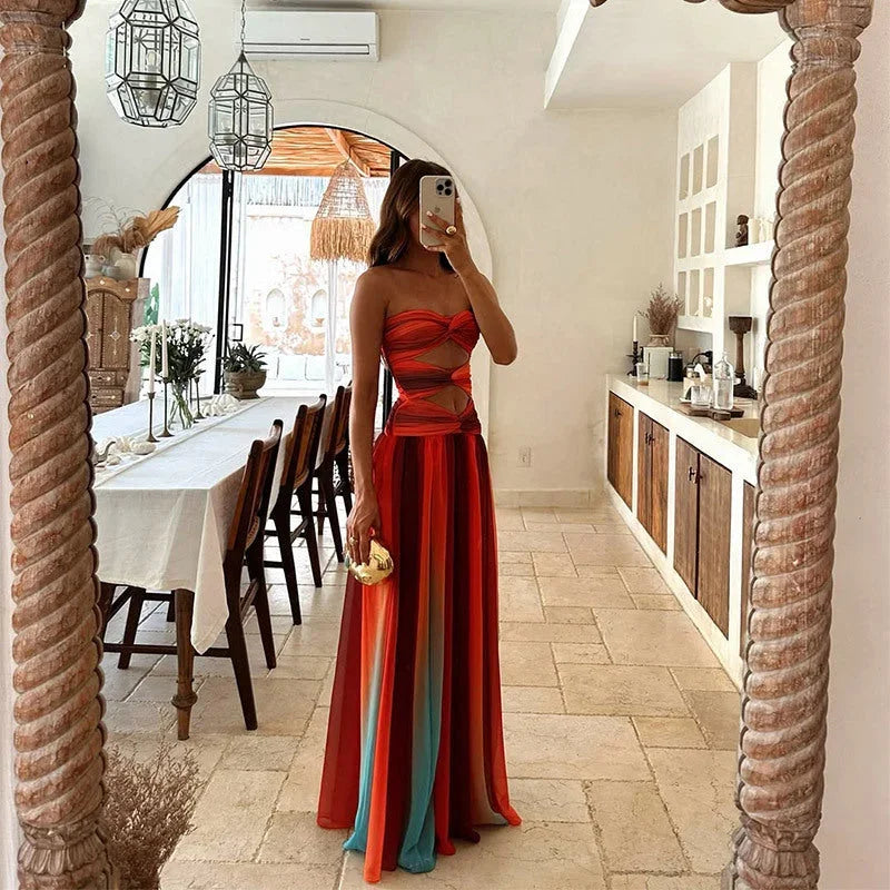 Lavinia | Maxi Strapless Cut-Out Dress