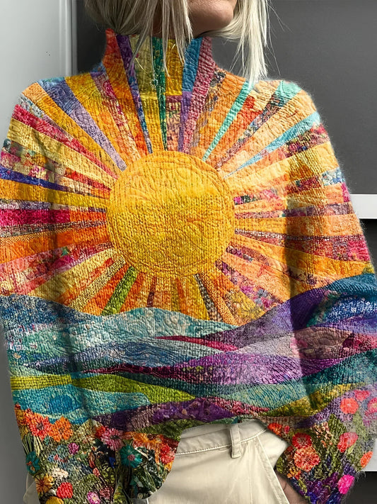 Women's Sunburst Turtleneck Jumper | Long Sleeve