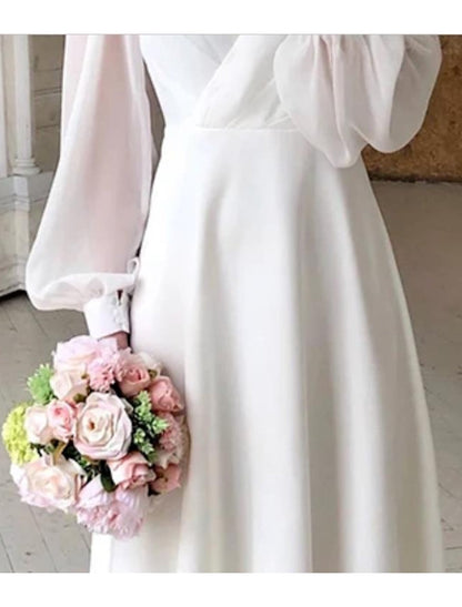 Tessa | Midi V-Neck Long Sleeve Dress