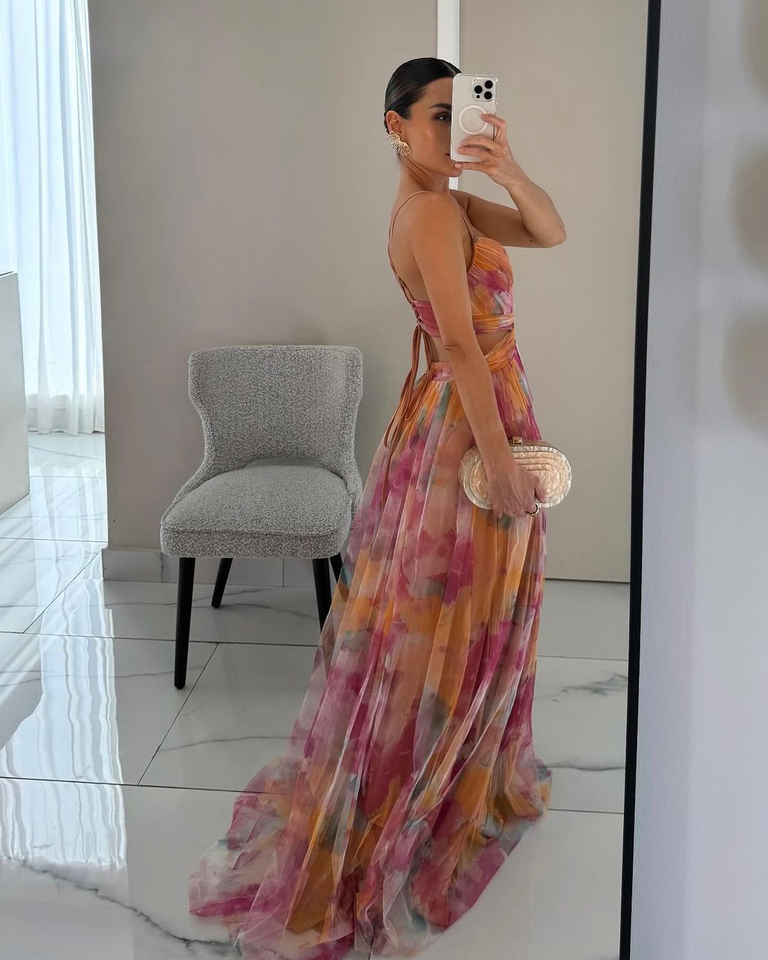Daphne | Maxi V-Neck Spaghetti Strap Dress