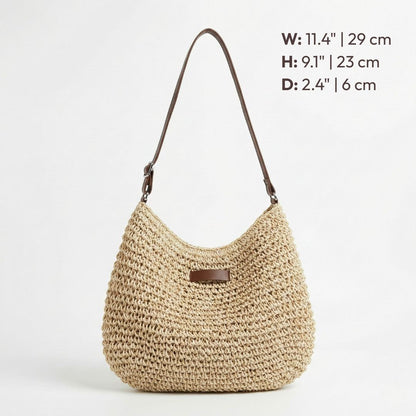 Women's Woven Shoulder Bag | Slouchy