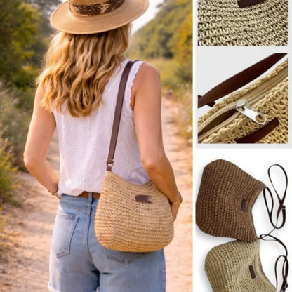 Women's Woven Shoulder Bag | Slouchy