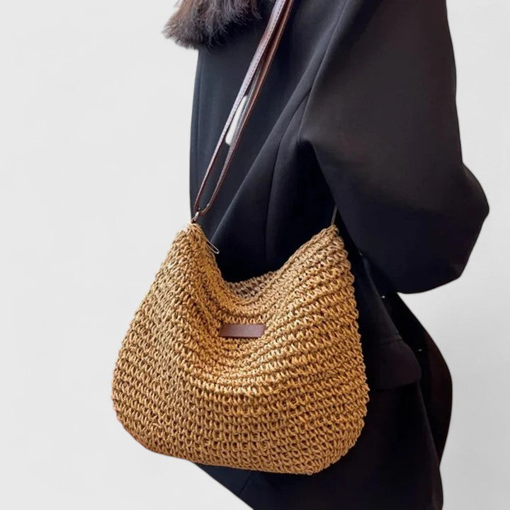 Women's Woven Shoulder Bag | Slouchy