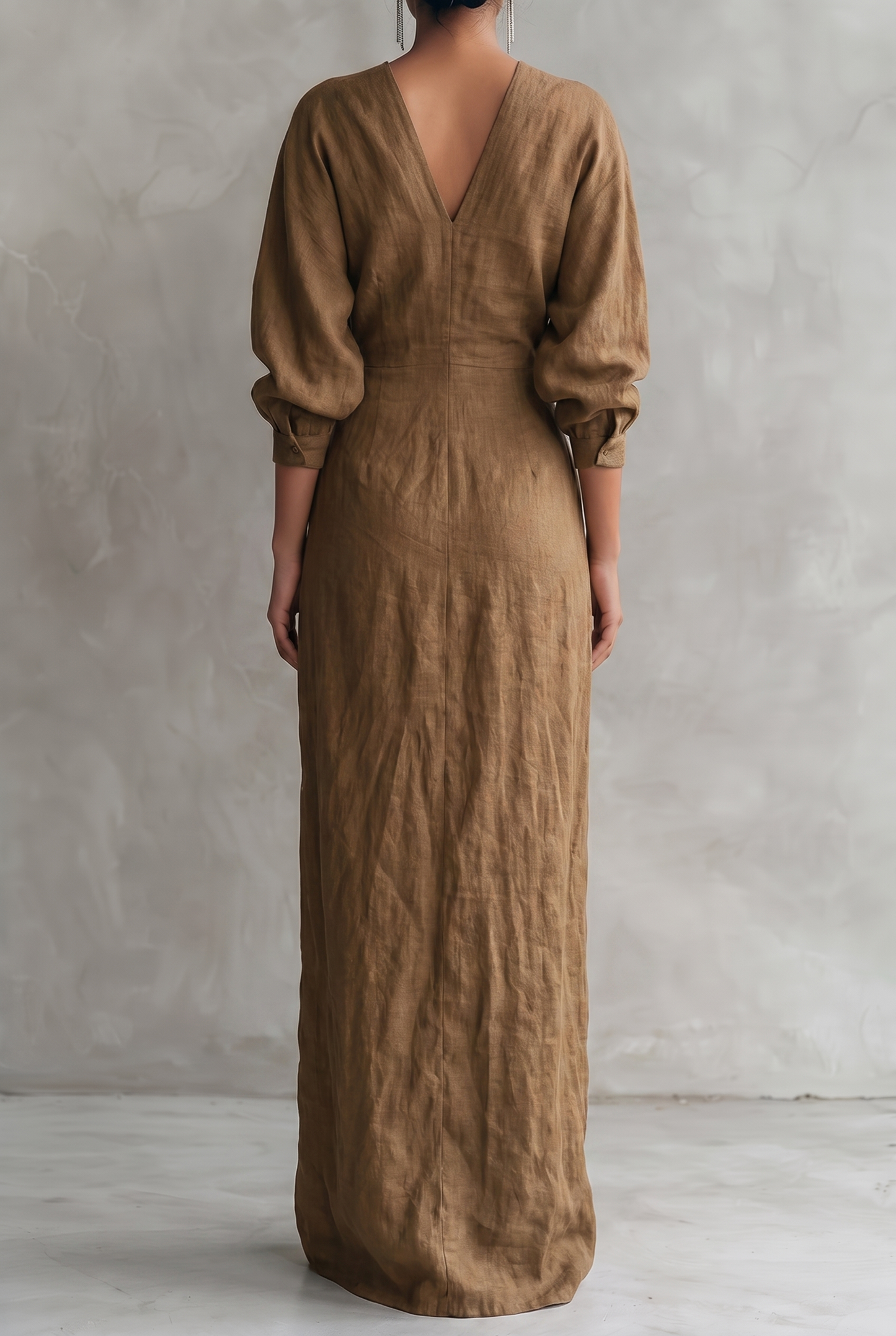 Women's Wrap V-Neck Dress | Maxi